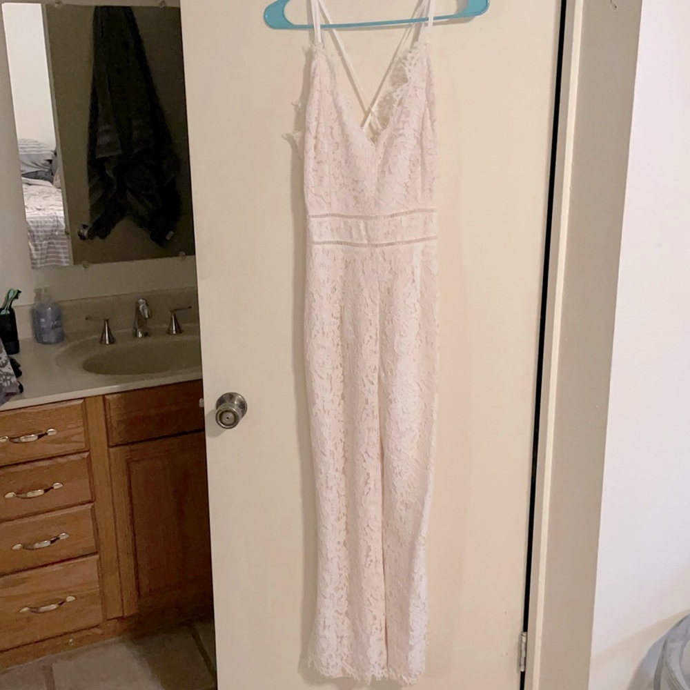 White lace jumpsuit